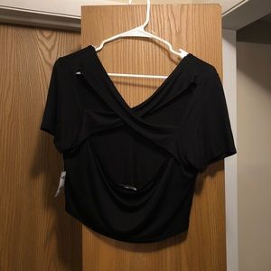 Black crop top